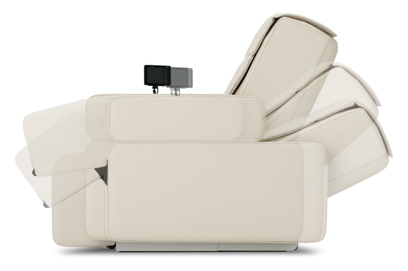 Fauteuil de massage complet Real ProMC de Panasonic en cuir synthétique de qualité supérieure - blanc