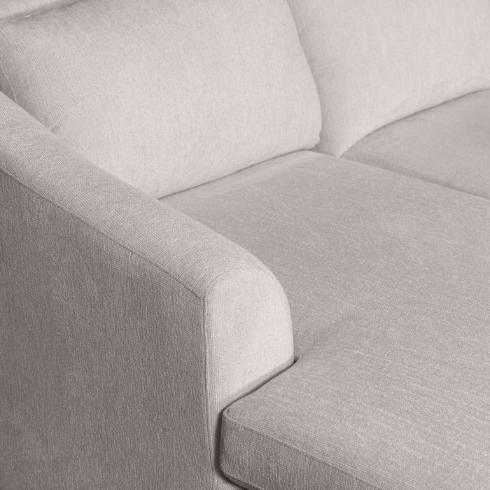 Sofa-lit sectionnel de gauche Envy 2 pièces en tissu de chenille avec fauteuil long de rangement - gris brouillard