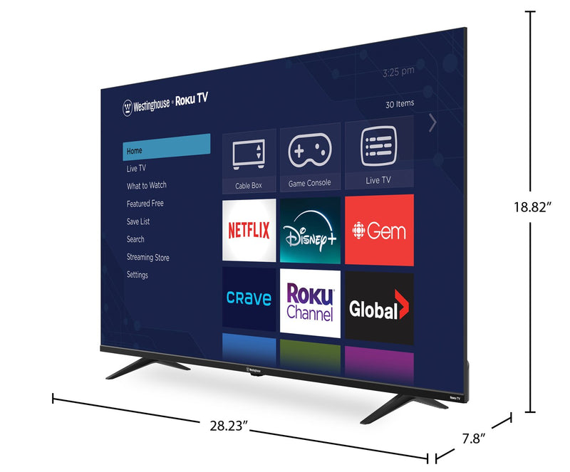 Téléviseur intelligent Westinghouse HD de 32 po avec Roku TVMC