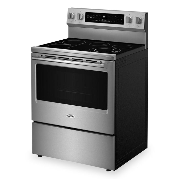 Cuisinière intelligente électrique Maytag de 5,3 pi³ avec friture à air et gril pour l’intérieur - acier inoxydable - YMFES8030RZ