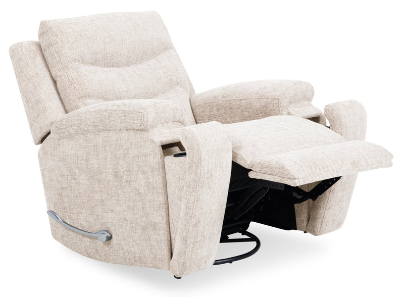 Fauteuil coulissant inclinable Hudson de 40 po en tissu de chenille avec 2 porte-gobelets - taupe