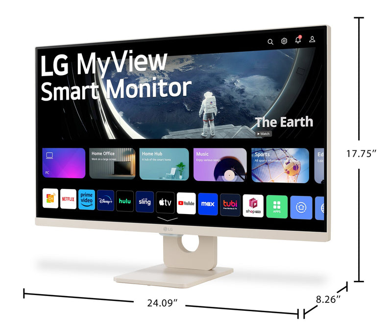 Moniteur intelligent IPS MyView de LG Full HD de 27 po à 60 Hz et à 5 ms avec webOS (27SR50F-E) 