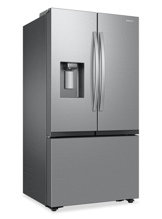 Réfrigérateur à 3 portes Samsung Bespoke de 26 pi3 et de 35,75 po à portes françaises avec IA - argenté - RF27CG5B30SRAA