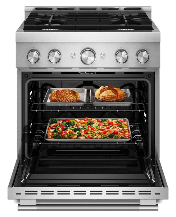 Cuisinière à gaz KitchenAid de 4,1 pi3 avec mode de friture à air sans préchauffage - acier inoxydable - KFGS930SSS