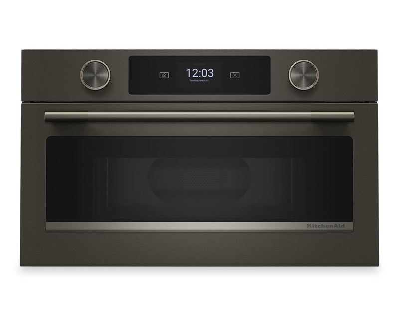 Four à micro-ondes encastré KitchenAid de 30 po avec friture à air - minerai noir - KMBS730SBE