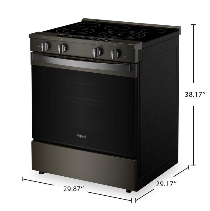 Cuisinière électrique Whirlpool de 5,3 pi3 avec friture à air et revêtement WipeCleanMC - acier inoxydable noir - YWSES7530RV