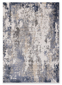  Carpette Lucas vieillie 7 pi 10 po x 10 pi 6 po - bleue