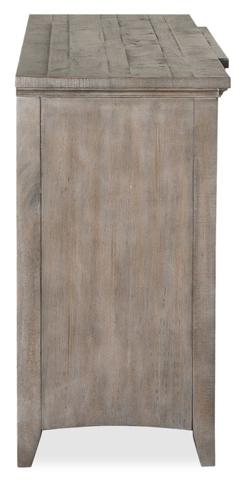 Meuble pour téléviseur traditionnel Wesley de 70 po avec rangement et système de gestion des câbles pour téléviseurs jusqu’à 75 po - gris tourterelle