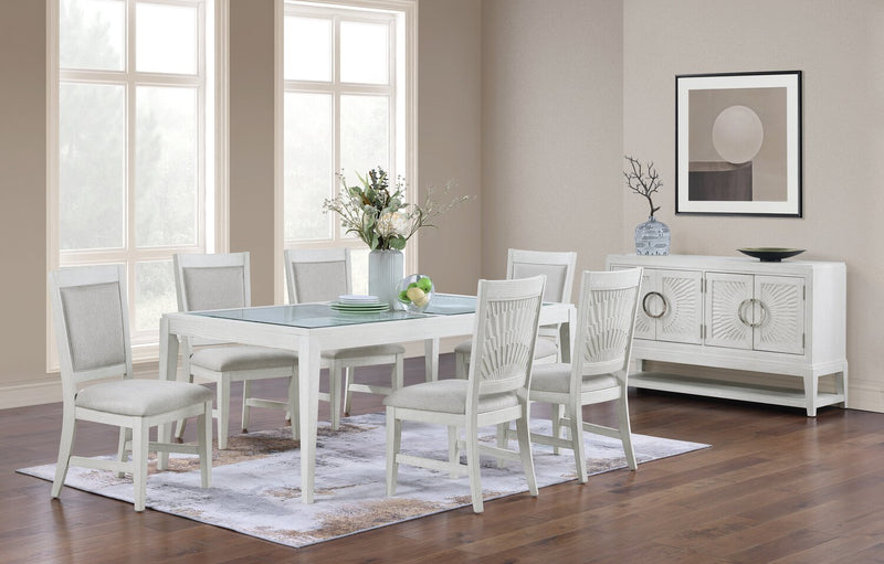 Ensemble de salle à manger Vida 7 pièces avec table de 78 po (L) et 6 chaises - sable