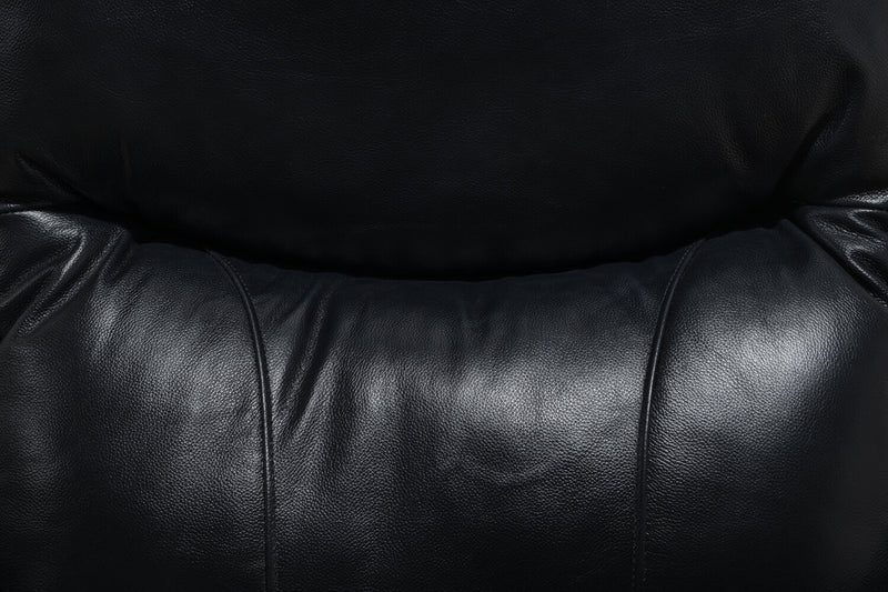 Fauteuil coulissant à inclinaison électrique Ellis de 32 po en similicuir - noir