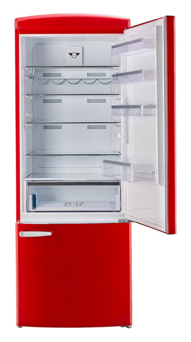 Réfrigérateur Classic Rétro d’Unique de 28 po et de 17 pi3 à congélateur inférieur - rouge - UNQ-455L R AC