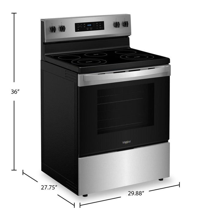 Cuisinière électrique Whirlpool de 5,3 pi3 et de 30 po avec 5 éléments - YWFES3330RZ 