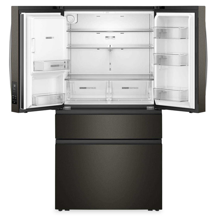 Réfrigérateur Whirlpool de 29 pi3 et de 36 po à portes françaises - acier inoxydable noir résistant aux traces de doigts - WRMF3636SV