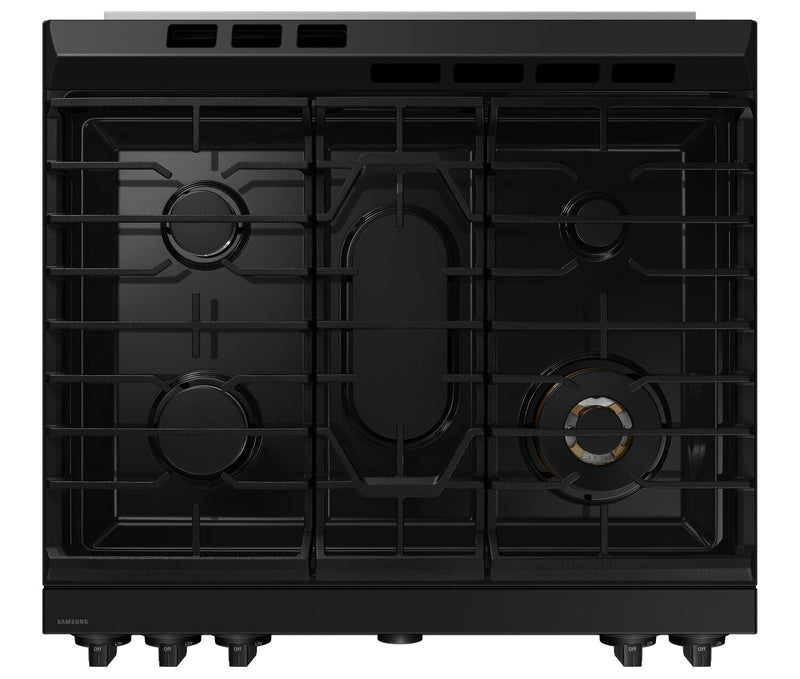Cuisinière intelligente à gaz encastrée Samsung de 6 pi³ avec friture à air et Air Sous Vide - noir mat - NSG6DG8500MTAA
