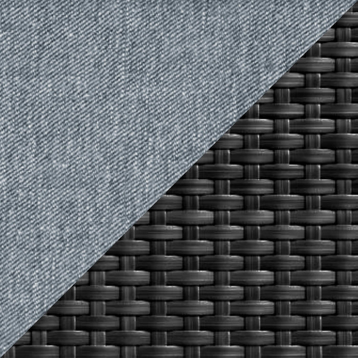 Fauteuil en forme d’œuf Coco de Kort & Co. pour la terrasse à l’extérieur - osier en résine tressé à la main, résistant aux rayons UV et aux intempéries - gris foncé et gris