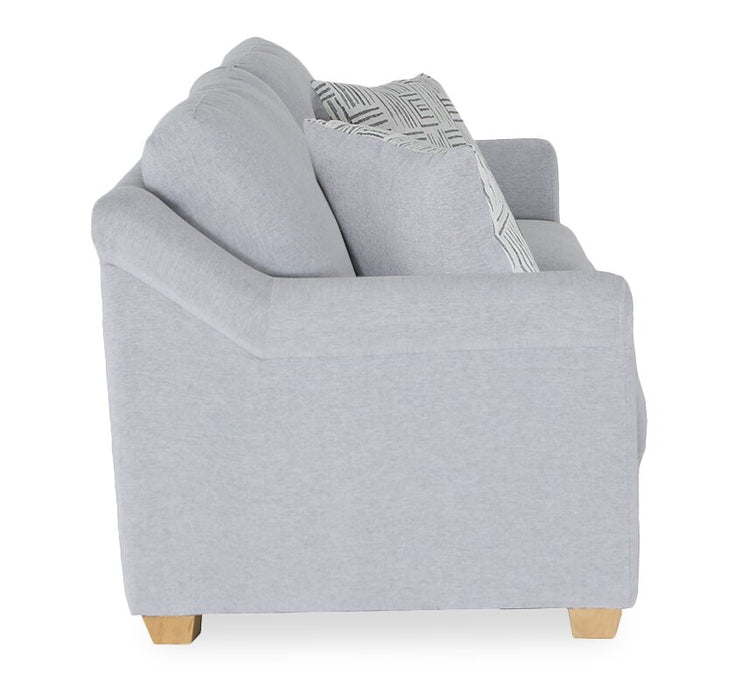 Sofa contemporain Finesse de 81 po en tissu de chenille - gris chiné