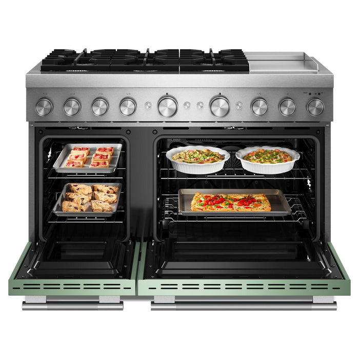 Cuisinière hybride KitchenAid de 6,3 pi³ à 6 brûleurs avec plaque chauffante - cardamome - KFDD948SDC