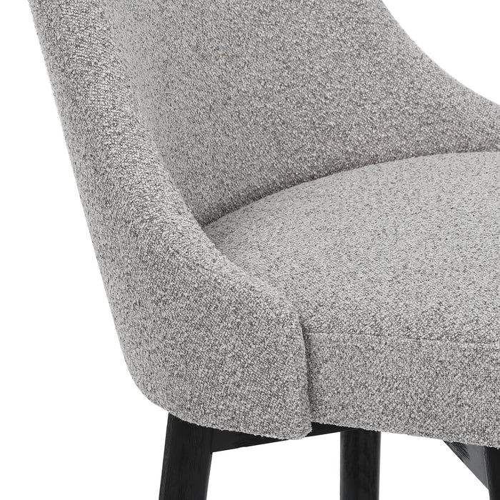 Tabouret Nash de hauteur comptoir en tissu de polyester et en métal avec siège pivotant - gris foncé