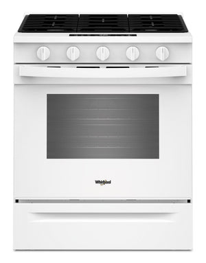 Cuisinière à gaz Whirlpool de 5 pi³ et de 30 po avec cuisson à air - blanche - WSGS5030SW