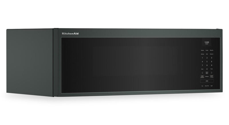 Four à micro-ondes à hotte intégrée intelligent à profil bas KitchenAid de 1,1 pi3 - genièvre - YKMML550RJP