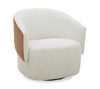 Fauteuil d’appoint pivotant Soho - neige azalée et brun clair Dakota