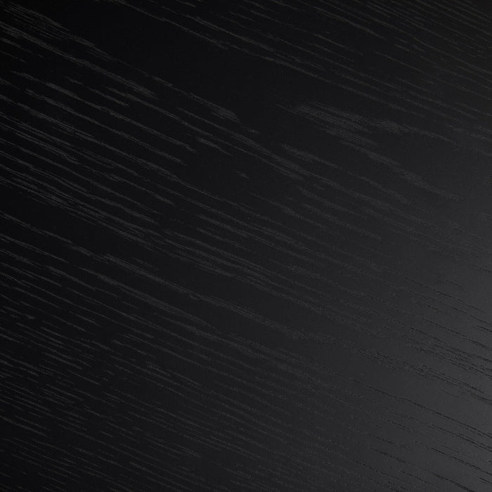 Table à café moderne Viola de 29,5 po avec dessus rond - frêne noir 