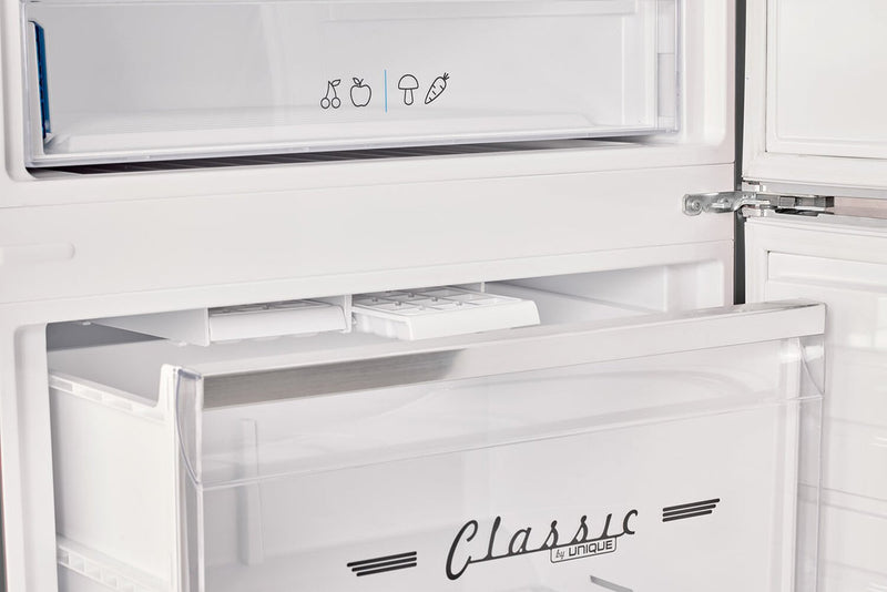 Réfrigérateur Classic Rétro d’Unique de 28 po et de 17 pi3 à congélateur inférieur - noir - UNQ-455L B AC