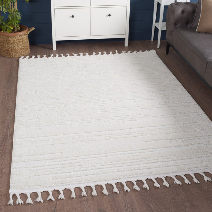 Carpette Riley crème abstraite - 7 pi 7 po x 10 pi