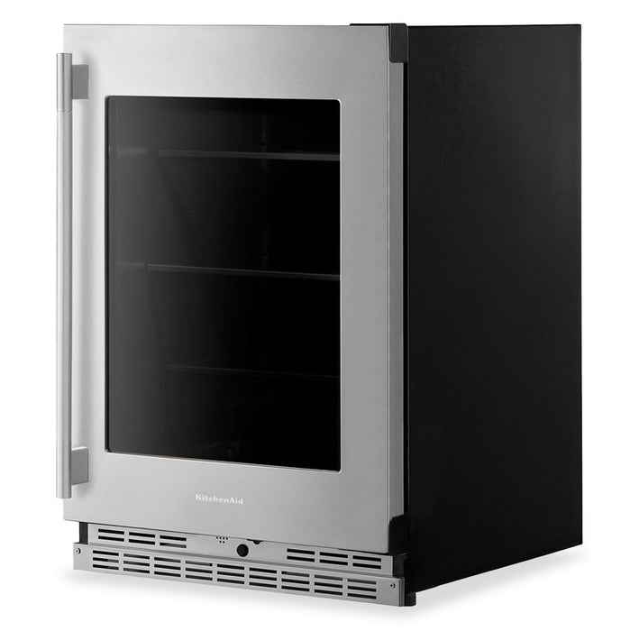 Réfrigérateur KitchenAid de 24 po sous le comptoir avec touches métalliques - acier inoxydable PrintShieldMC - KURL524SPS