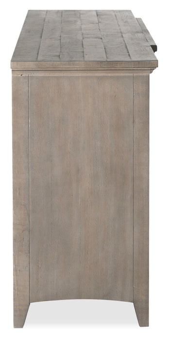 Meuble pour téléviseur traditionnel Wesley de 90 po avec rangement et système de gestion des câbles pour téléviseurs jusqu’à 95 po - gris tourterelle