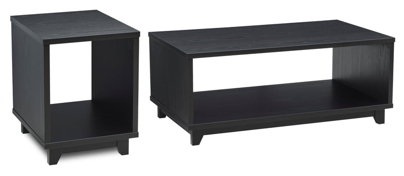 Ensemble de 2 tables Tanner - noir mat 