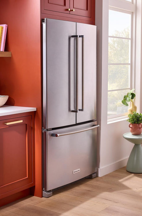 Réfrigérateur KitchenAid de 36 po et de 20 pi3 de profondeur comptoir à portes françaises - acier inoxydable - KRFC136RPS