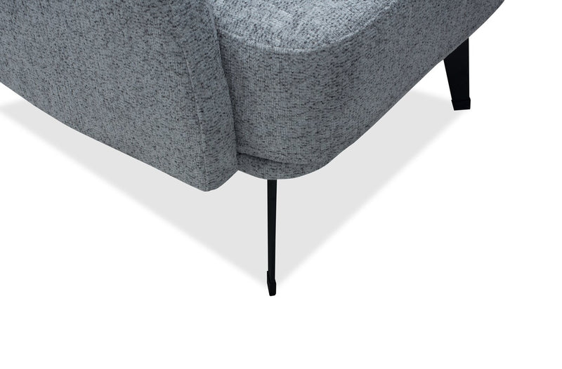 Fauteuil d’appoint Monroe de 29 po en tissu avec pattes en métal - gris
