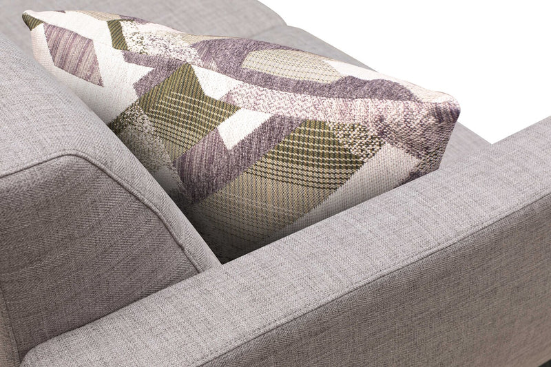 Sofa Freeman Kort & Co. de 88 po en tissu d’apparence lin avec pattes en bois et coussins de dossier capitonnés - blanc colombe