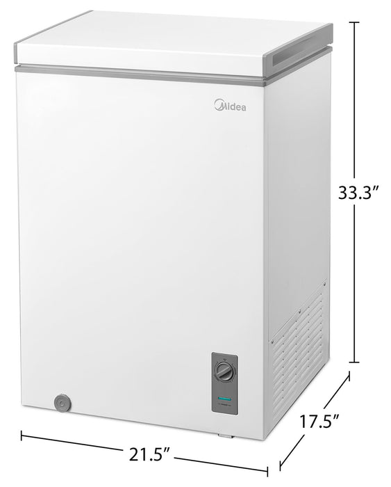 Congélateur coffre convertible en réfrigérateur Midea de 3,5 pi3 - MRC04M4CWW