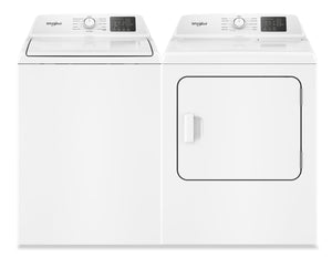 Laveuse à chargement par le haut 4,8 pi3 et sécheuse électrique 7 pi3 avec détection automatique de Whirlpool - blanches