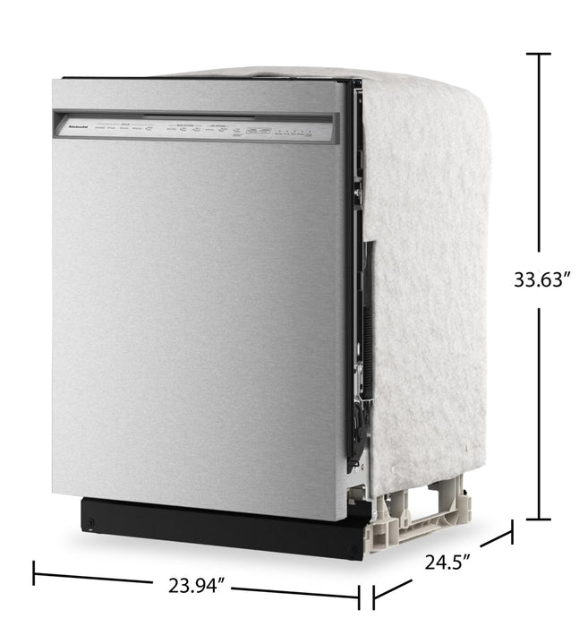 Lave-vaisselle KitchenAid de 24 po et de 41 dBA avec 3e panier à jets - acier inoxydable avec fini PrintShieldMC - KDFS324SPS 