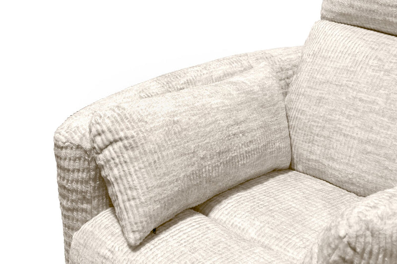 Fauteuil pivotant, coulissant et inclinable Remi de 38 po en tissu - taupe
