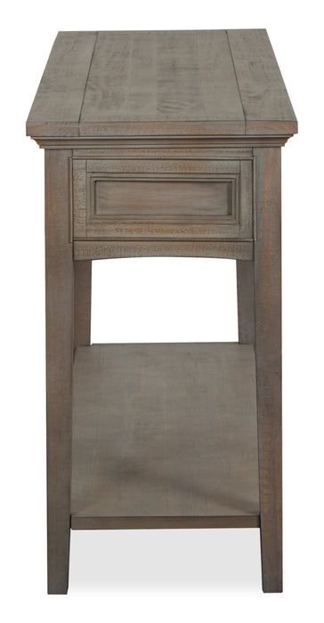 Table de salon traditionnelle Hanson de 50 po en pin - gris tourterelle