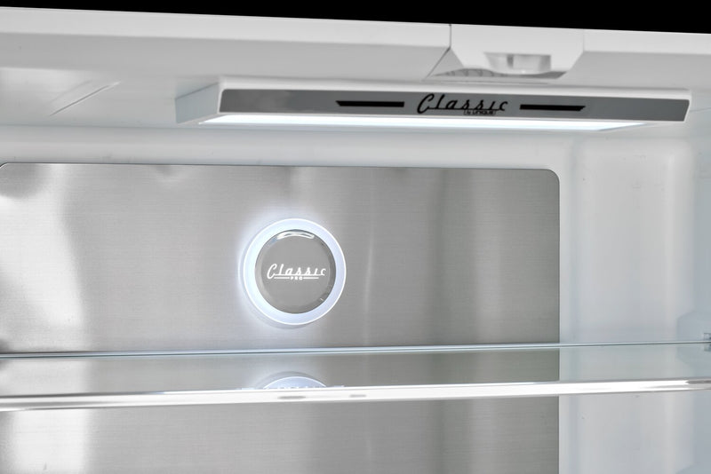 Réfrigérateur Classic Rétro par Unique de 36 po et de 21,4 pi3 de profondeur comptoir - noir minuit - UGP-595L B AC