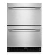 Réfrigérateur à deux tiroirs sous le comptoir KitchenAid de 24 po et 4,4 pi³ – acier inoxydable - prêt pour panneau personnalisable – KURT524SSB