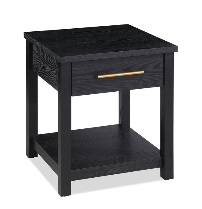 Table de bout Dalton de 20 po avec tiroir - noire 