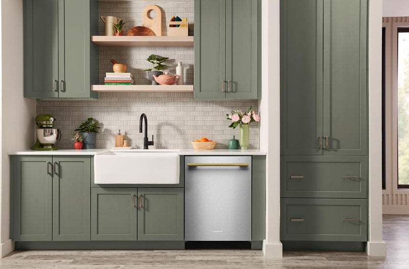 Lave-vaisselle KitchenAid de 24 po et de 44 dBA avec troisième panier 360° Max JetsMC - acier inoxydable avec fini PrintShieldMC - KDTS624SPS