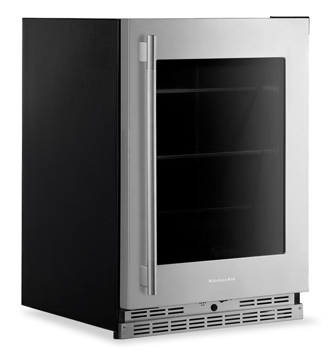 Réfrigérateur KitchenAid de 24 po sous le comptoir avec touches métalliques - acier inoxydable PrintShieldMC - KURL524SPS