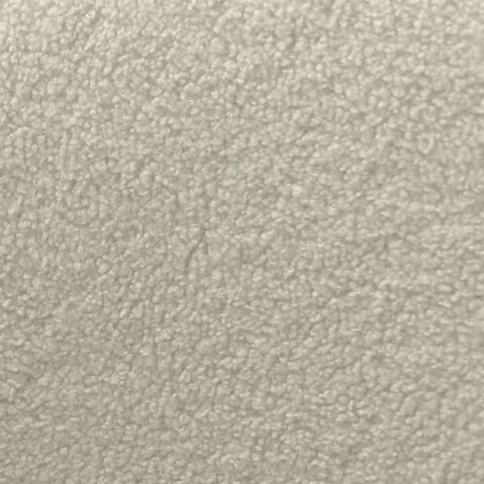 Fauteuil d’appoint courbé Lola de 28,7 po en tissu de chenille bouclé avec coussin de siège amovible - blanc