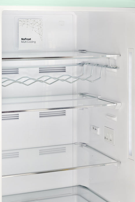 Réfrigérateur Classic Rétro par Unique de 24 po et de 12 pi3 à congélateur inférieur - vert menthe estival - UGP-340L LG AC