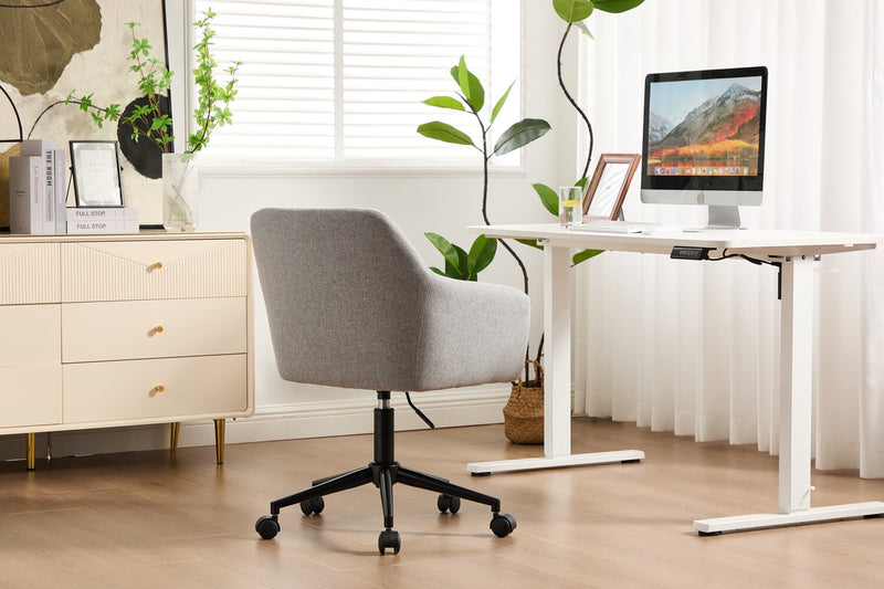 Chaise de bureau pivotante Stevie de 23 po à hauteur réglable - grise 