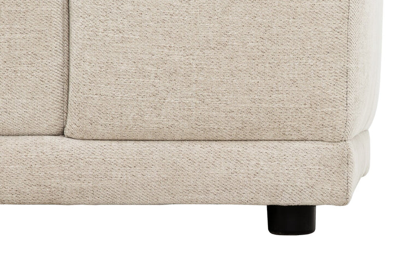 Sofa sectionnel modulaire Oaklyn Kort & Co. 4 pièces en tissu avec pouf et coussins de siège capitonnés - beige