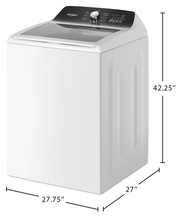 Laveuse à turbine chargement par le haut Whirlpool de 5,3 pi3 avec robinet intégré - blanche - WTW5020SW