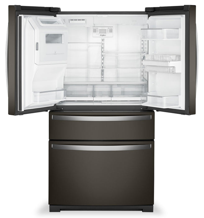 Réfrigérateur Whirlpool de 26 pi³ et de 36 po à portes françaises - fini en acier inoxydable noir - WRMF7736PV